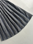 ISSEY MIYAKE PLANTATION - 1990s CRISP PLEATS DUAL COLOUR DENIM SKIRT