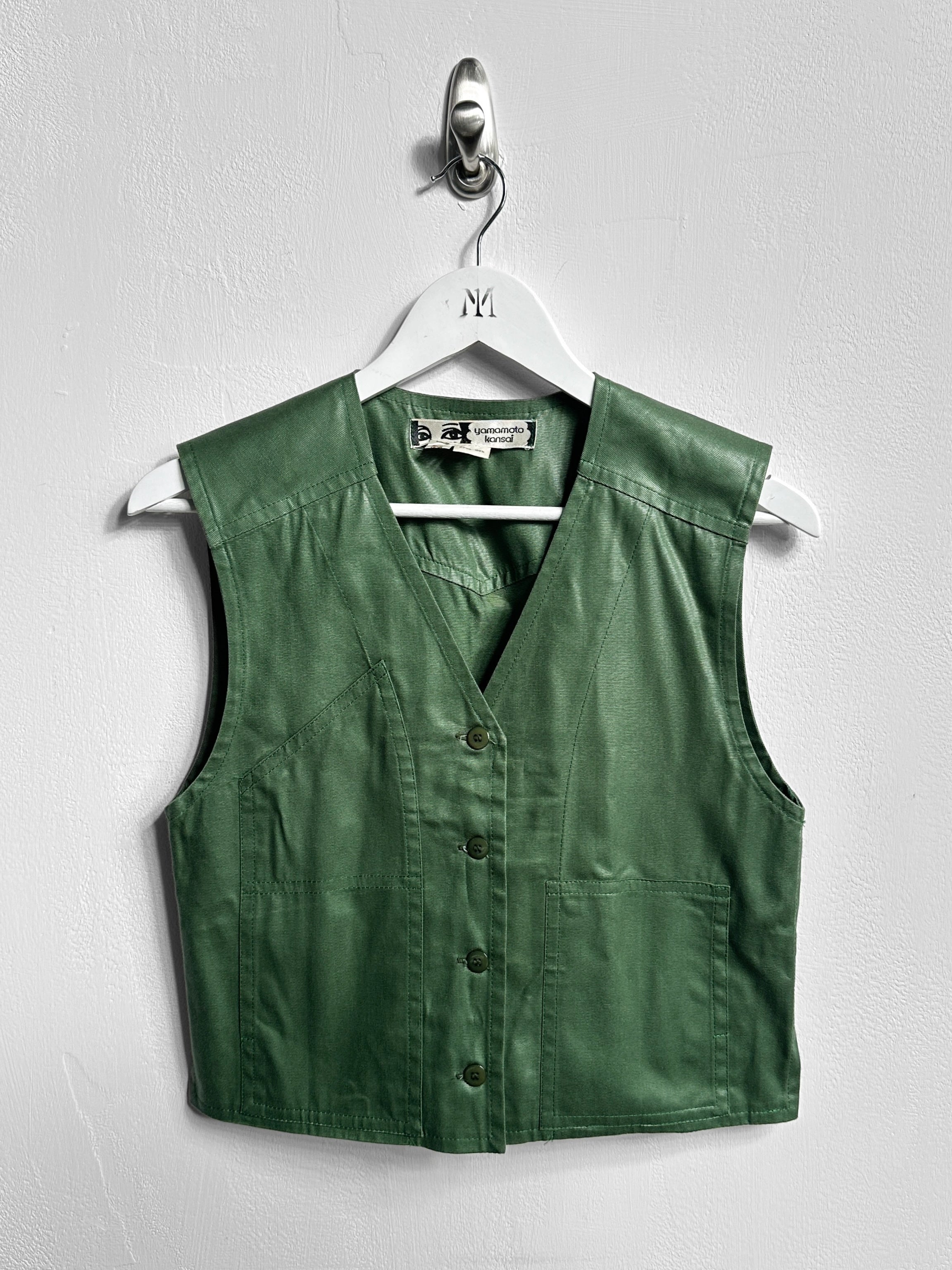 KANSAI YAMAMOTO - late 1970s TWO PIECE SET WITH WAISTCOAT AND HIGH WAIST TROUSERS