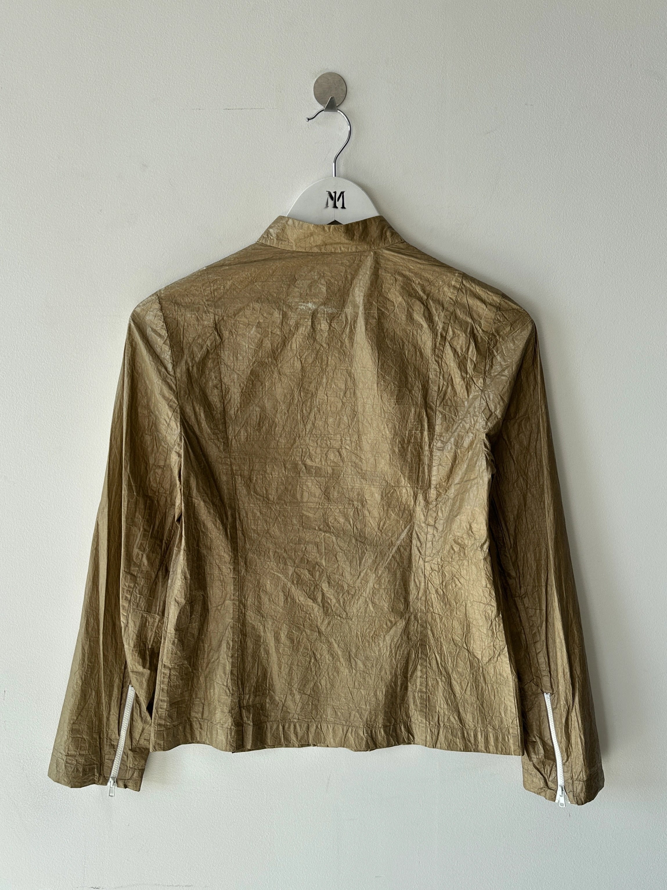 VIVIENNE TAM - S/S 1999 PAPER TEXTURE CRINKLED LIGHT JACKET