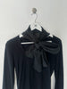 DRIES VAN NOTEN - late 1990s LONG SLEEVE TOP WITH OVERSIZED SCARF COLLAR