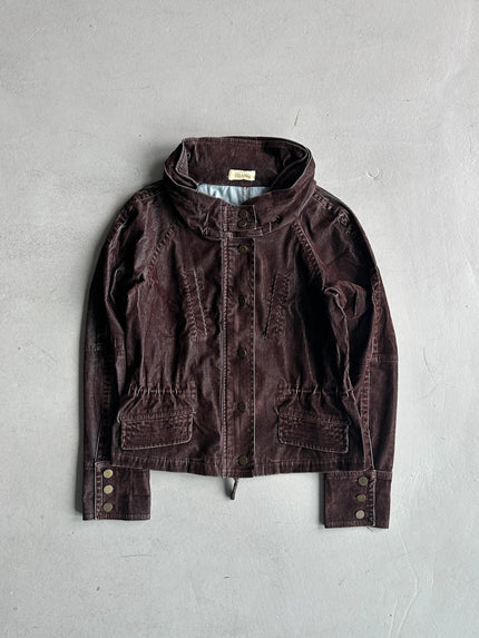 ALVIERO MARTINI 1° CLASSE - 2000s CROP FIT CORDUROY JACKET