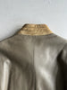 LOUIS FÉRAUD - 1980s CONTRASTING GREEN LAYERED LEATHER JACKET