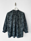 COMME DES GARÇONS - early 1980s ABSTRACT FLORAL PRINT VOLUMINOUS BUTTONED BLOUSE