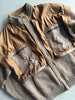 1980s CHUNKY KNIT PANELED JACKET WITH OVERSIZED LEATHER POCKETS