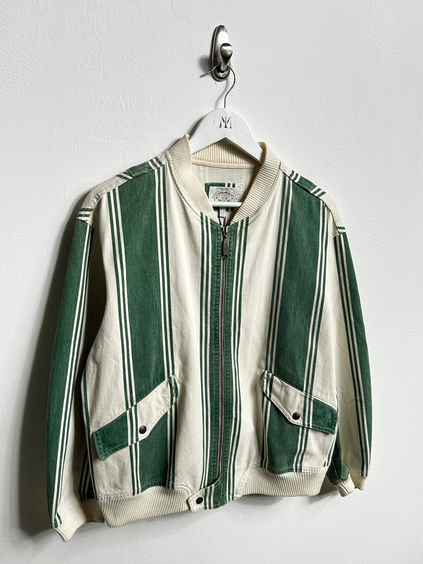 ARMANI JEANS - S/S 1992-1993 STRIPED COTTON BOMBER JACKET