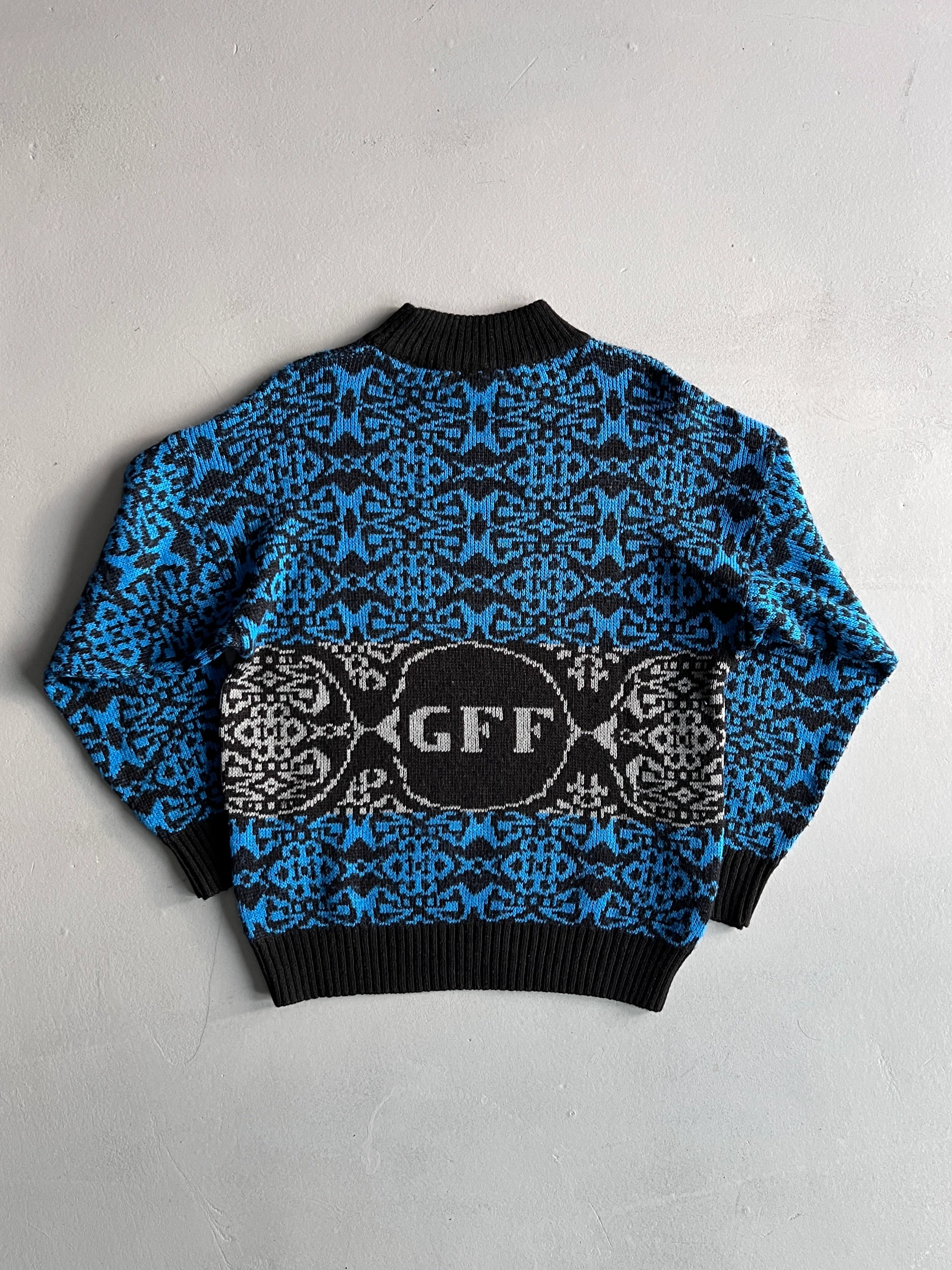 GIANFRANCO FERRÉ - 1980s JACQUARD PRINT KNIT JUMPER