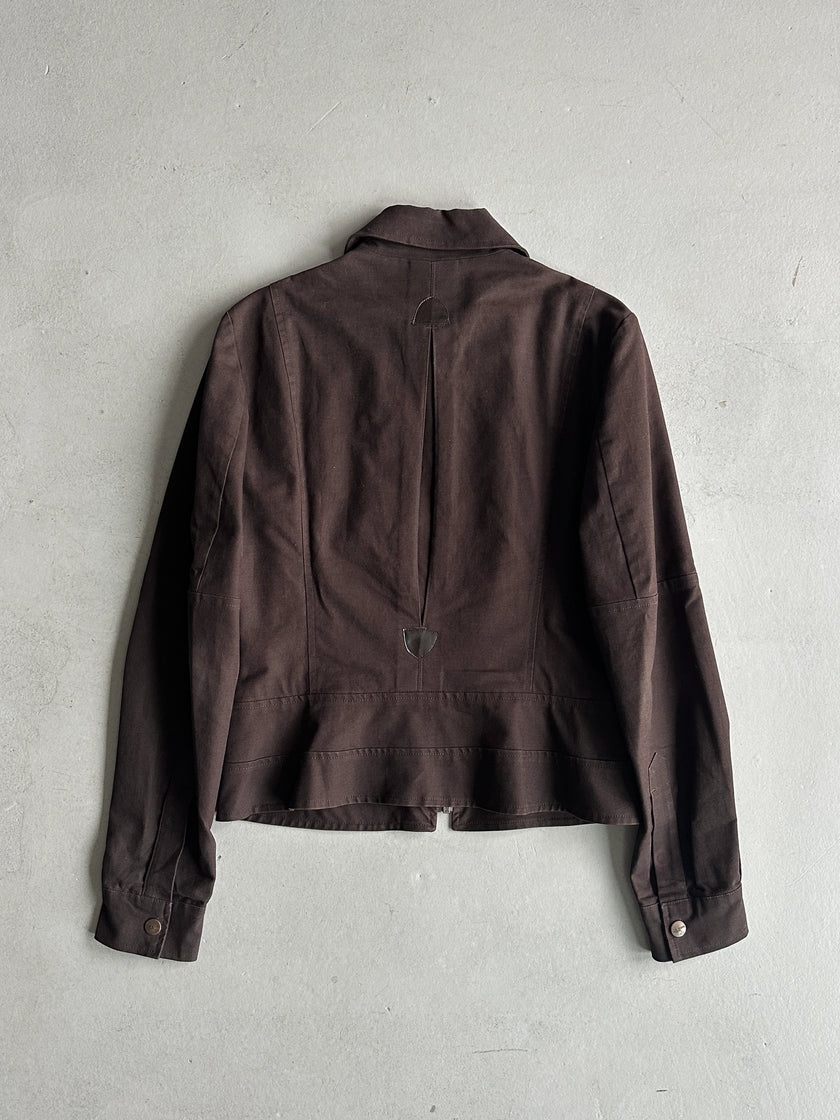 ICEBERG - 1990s STRAIGHT FIT JACKET WITH LEATHER TRIMS