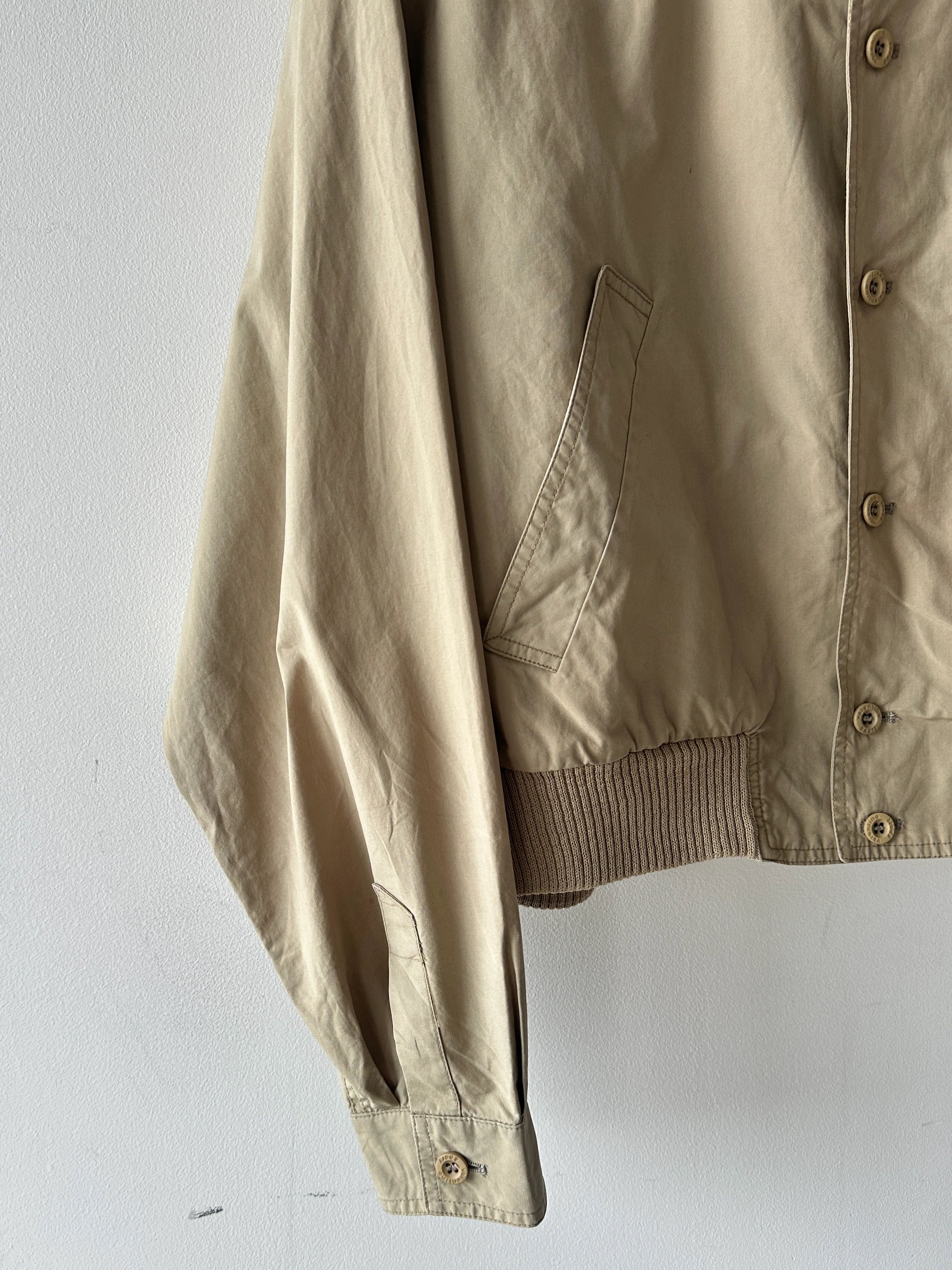 VALENTINO - 1980s CROP FIT LIGHT BOMBER JACKET