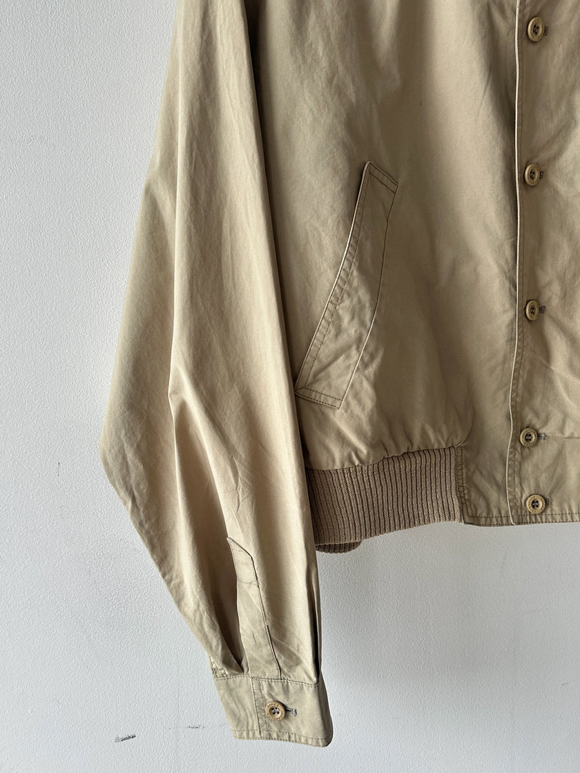 VALENTINO - 1980s CROP FIT LIGHT BOMBER JACKET