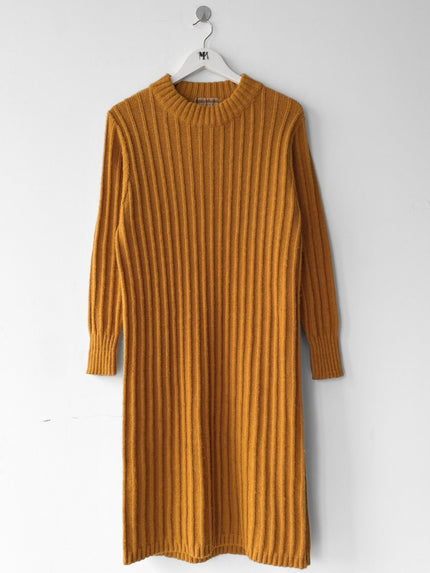 ISSEY MIYAKE - 1970s CHUNKY KNIT CREW NECK DRESS