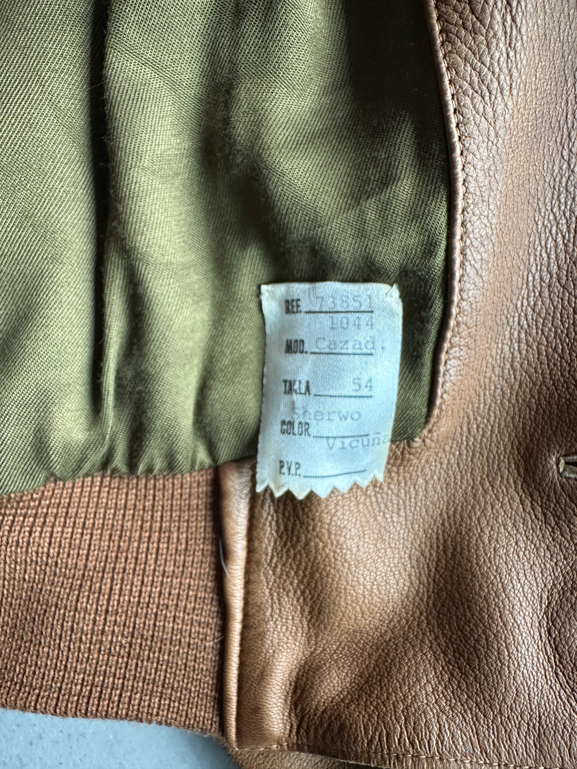 LOEWE - 1990s SOFT LEATHER BOMBER JACKET