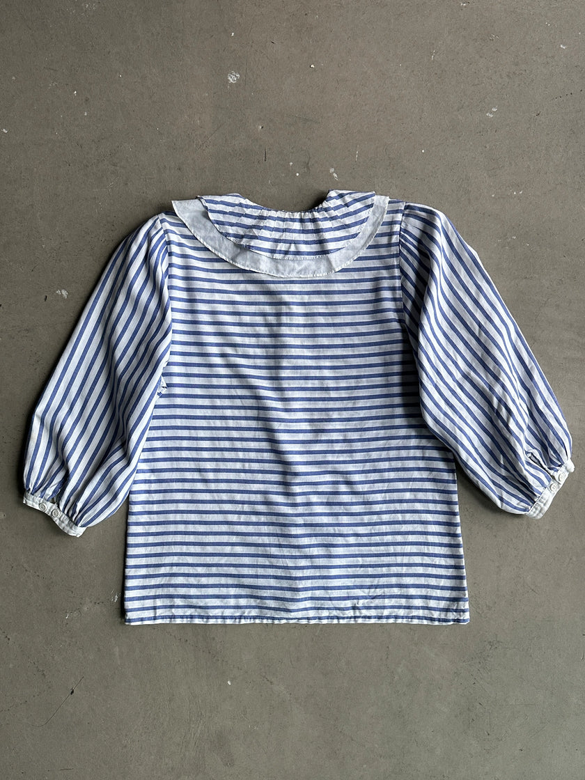 1970s PETER PAN COLLAR STRIPED BLOUSE