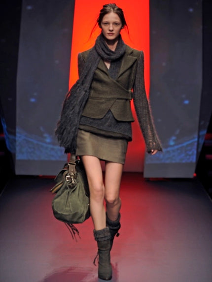 C'N'C COSTUME NATIONAL - F/W 2010 SUEDE LARGE HOBO BAG