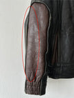 ITALIAN LABEL 1980s HEAVY LEATHER BOMBER JACKET