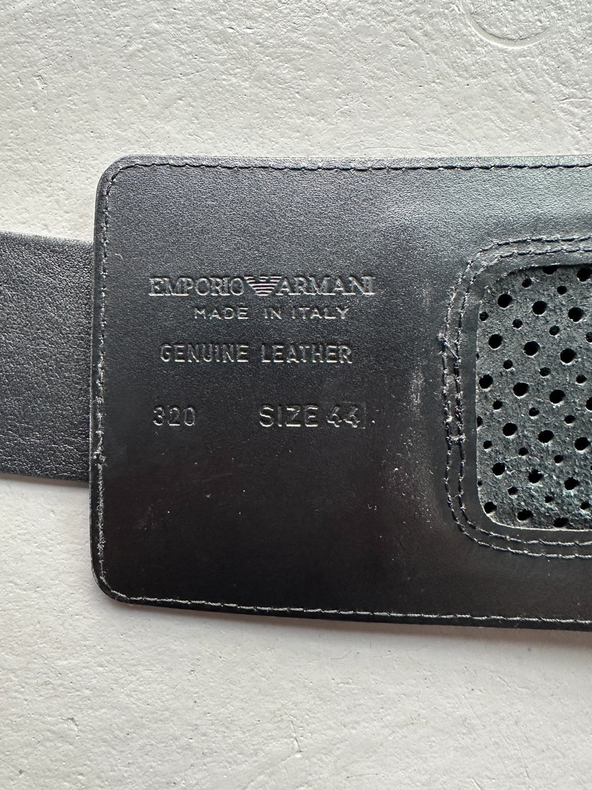 EMPORIO ARMANI - 1990s WIDE WAIST LEATHER BELT
