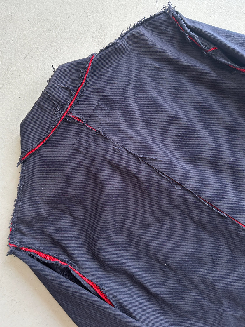 COMME DES GARÇONS - S/S 2003 MESH DETAIL ZIPPED JACKET