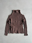 ISSEY MIYAKE ME CAULIFLOWER - 2000s LONG SLEEVE TOP WITH SIDE POCKET