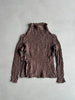 ISSEY MIYAKE ME CAULIFLOWER - 2000s LONG SLEEVE TOP WITH SIDE POCKET