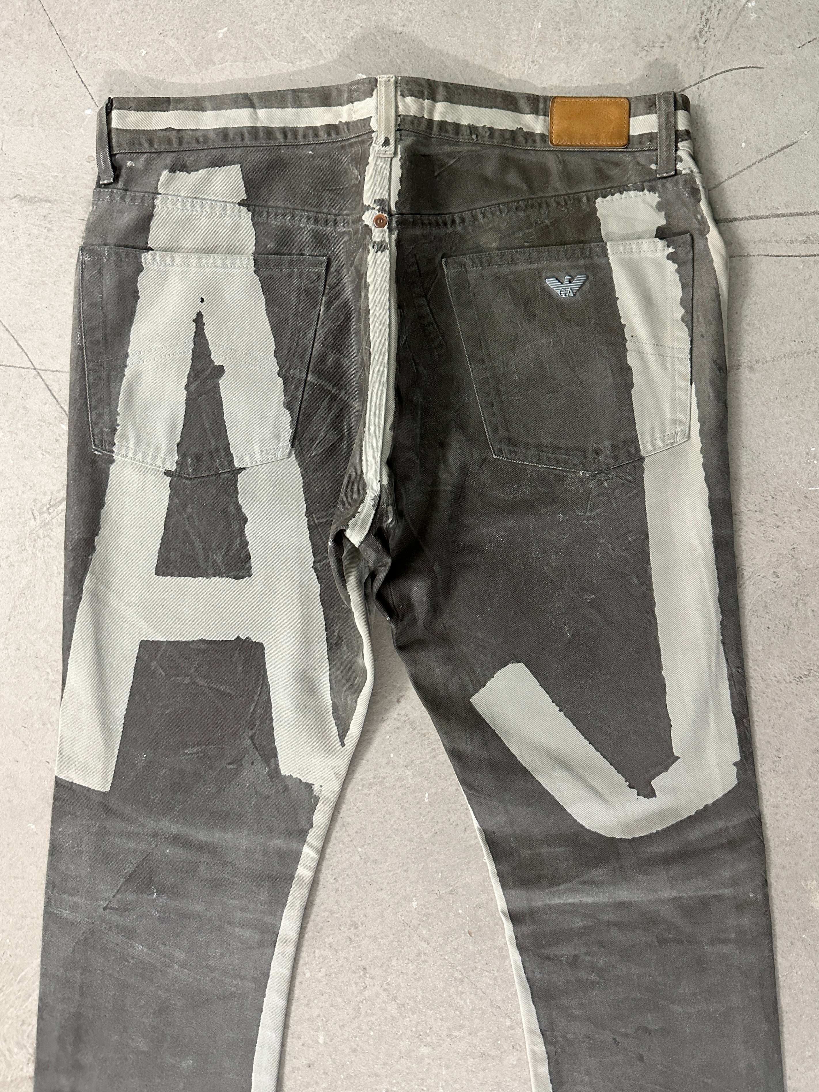 ARMANI JEANS- 1990s WAXED JEANS