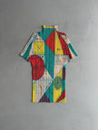 ISSEY MIYAKE PLEATS PLEASE - S/S 1998 GEOMETRIC PRINT HALF SLEEVE TOP