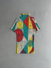 ISSEY MIYAKE PLEATS PLEASE - S/S 1998 GEOMETRIC PRINT HALF SLEEVE TOP