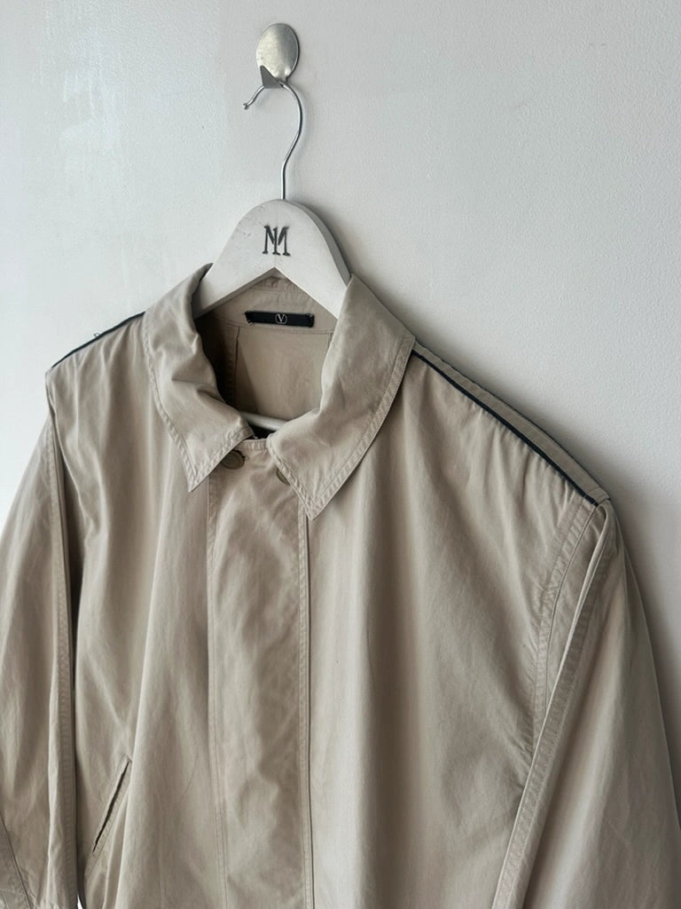 VALENTINO - late 1980s CROP FIT LIGHT BOMBER JACKET
