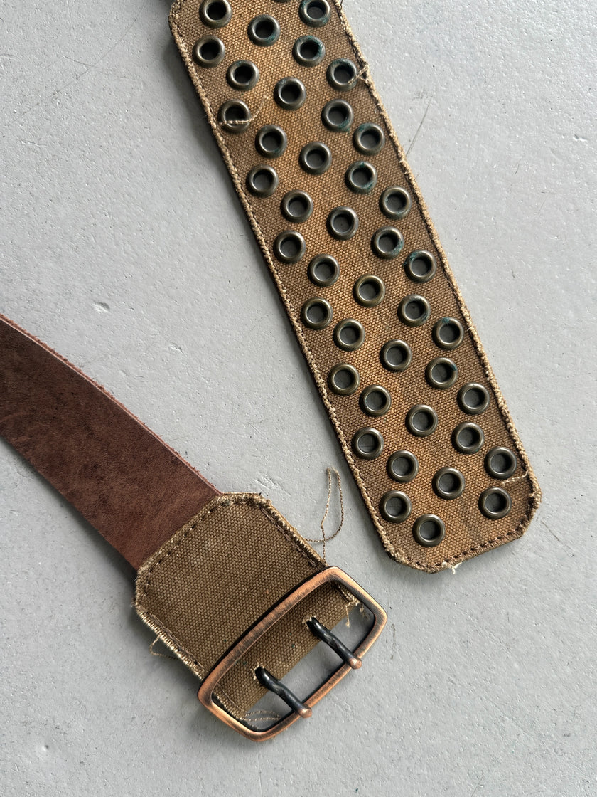 DIESEL - early 2000s LEATHER AND CANVAS BELT