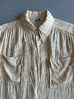 HERMÈS - 1970s COLLARED SILK SHIRT