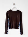 FENDI - 1990s CARDIGAN WITH CONTRASTING STRIPED DETAILS