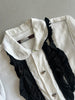 COMME DES GARÇONS - A/W 2010 RUFLLED FRONT SILKY LONG SLEEVE SHIRT