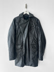 ANDREW MACKENZIE - F/W 2008 WAXED PVC LONG JACKET WITH ZIP DETAILS