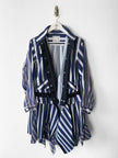SACAI - F/W 2017 STRIPED JACKET WITH ASYMMETRICAL LAYERED HEM