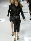 MARITHÉ + FRANÇOIS GIRBAUD - S/S 2008 PANELED CROPPED TROUSERS WITH CHAIN DETAILS
