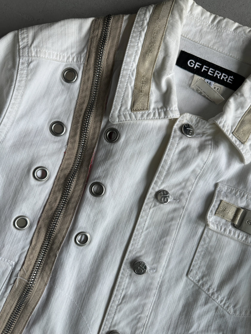 GIANFRANCO FERRÉ - 1990s ZIP DETAIL FRONT DENIM JACKET