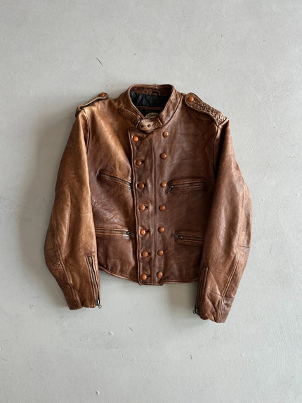 EMPORIO ARMANI 1990s  DOUBLE BREASTED LEATHER JACKET
