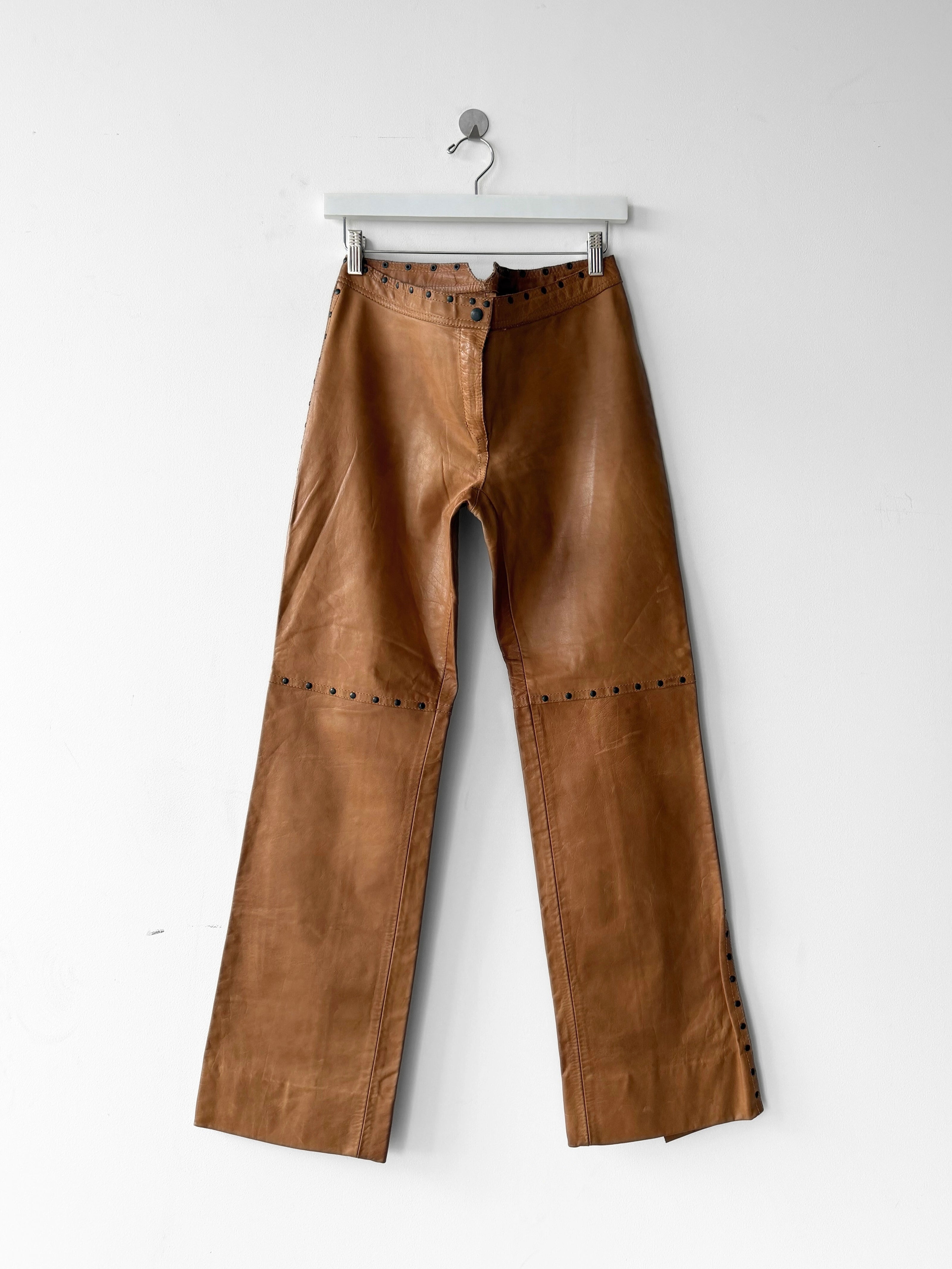 RICHMOND 1990s COW LEATHER CO-ORD SET