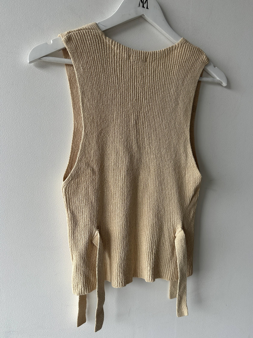 YOHJI YAMAMOTO Y'S -  early 1990s BUTTONED FRONT KNIT VEST TOP