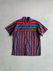 CHRISTIAN DIOR - 1990s STRIPED HALF SLEEVE SHIRT