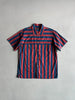 CHRISTIAN DIOR - 1990s STRIPED HALF SLEEVE SHIRT