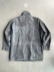 1990s MULTIPOCKET CARGO LEATHER JACKET WITH STRING AT WAIST