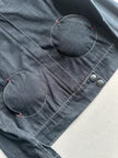 COP COPINE - 2000s CROP FIT DENIM JACKET WITH ROUND POCKETS