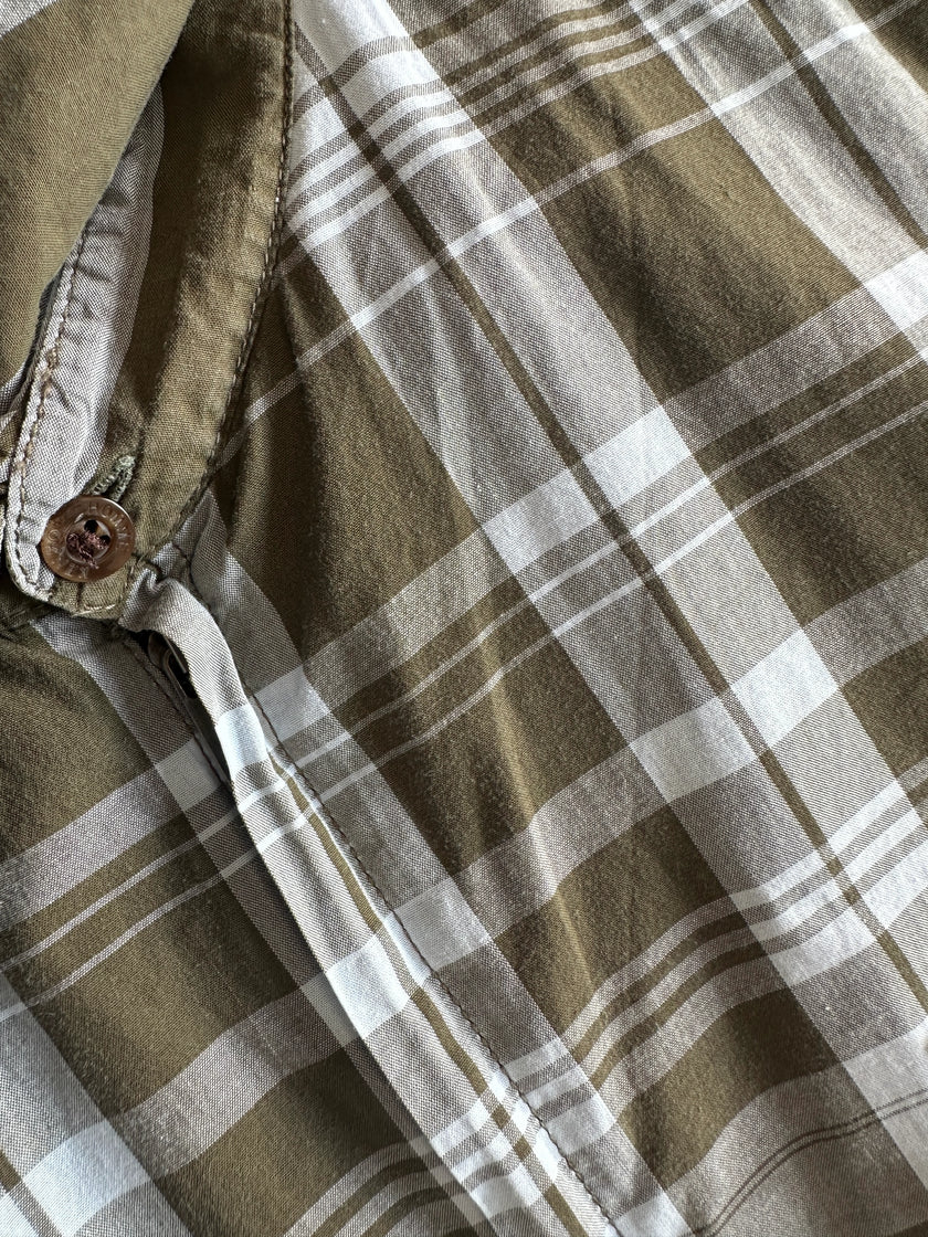 KENZO - 1990s ZIPPED HALF SLEEVE SHIRT