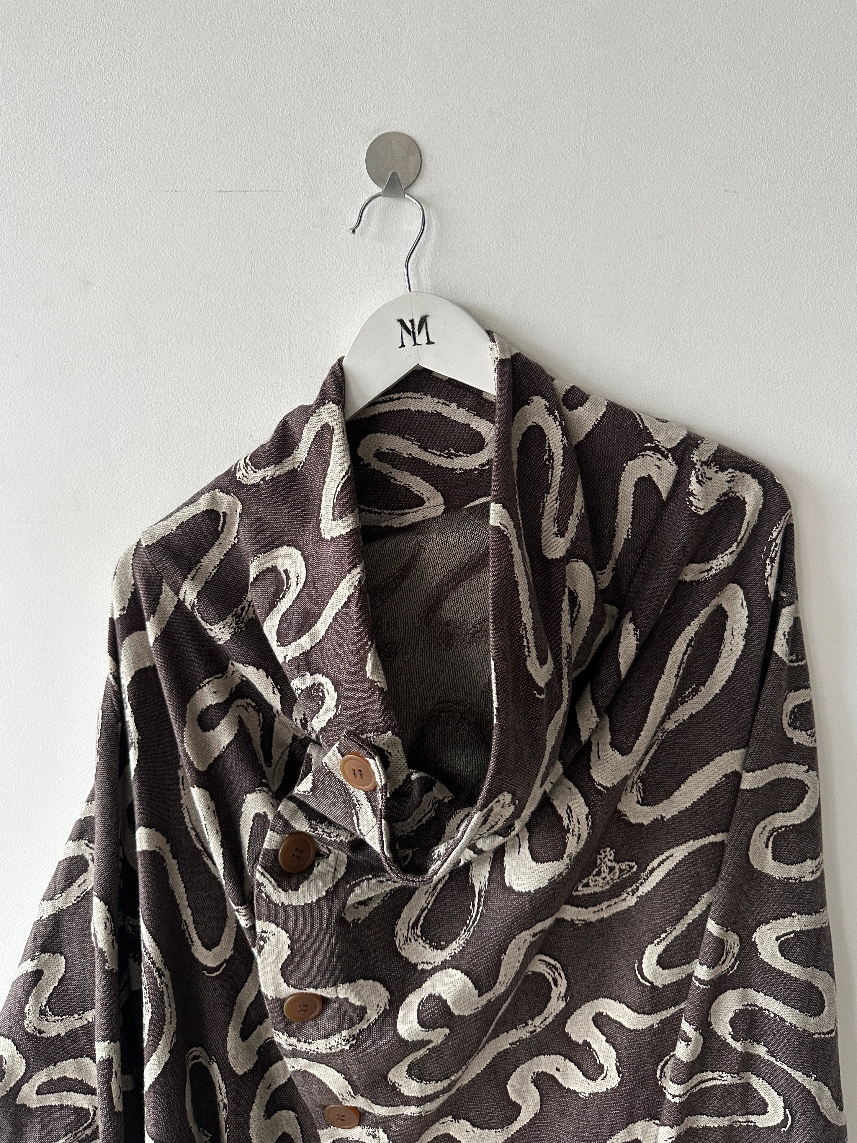 VIVIENNE WESTWOOD MAN - S/S 2023 ASYMMETRICAL SCULPTURAL CARDIGAN