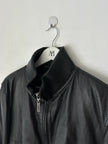 JEAN PAUL GAULTIER OBJET - 1990s PERFORATED LEATHER JACKET WITH ZIP OFF FUR LINING