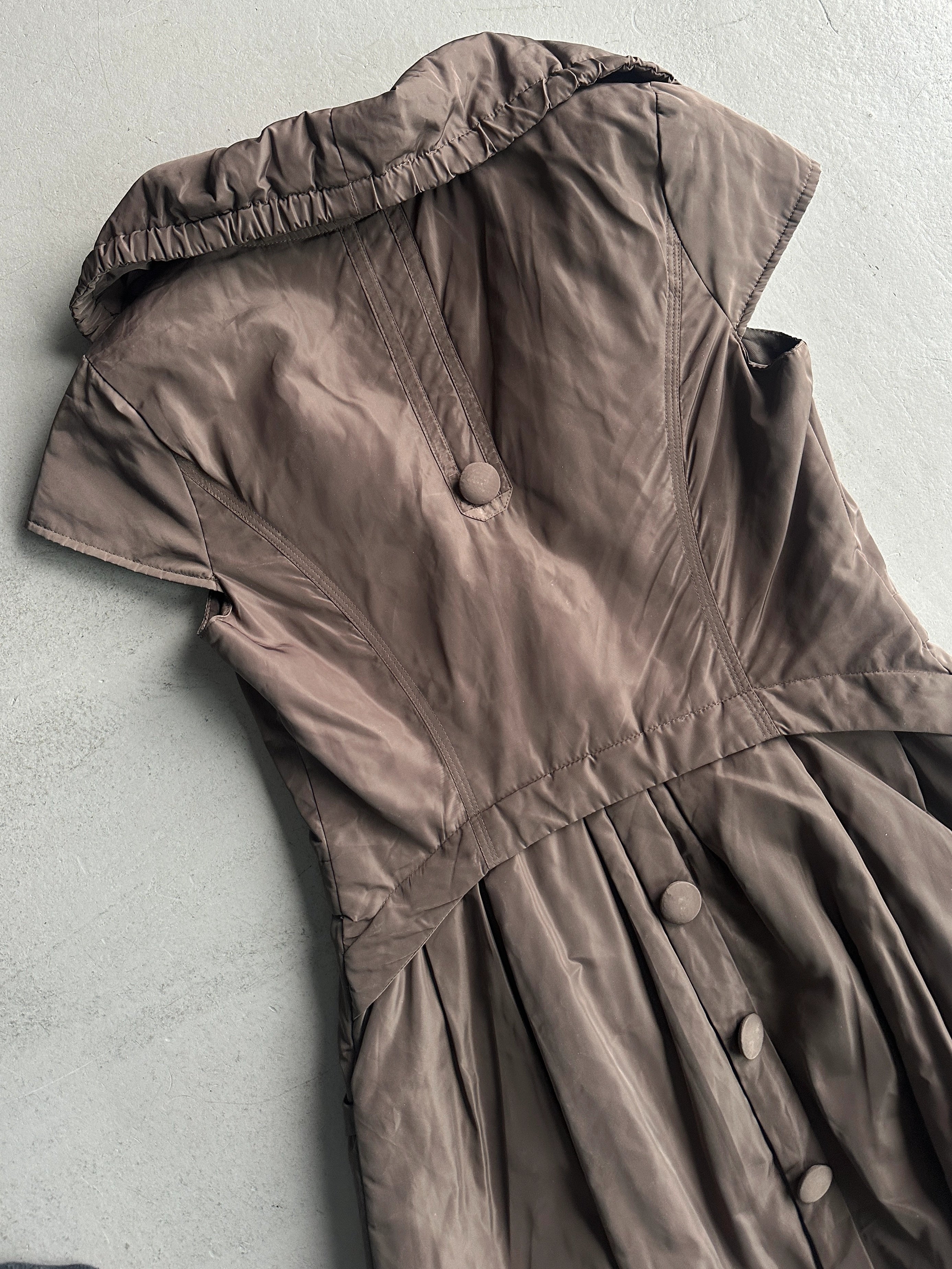 DRIES VAN NOTEN - 2000s BUBBLE HEM ZIPPED GILET JACKET