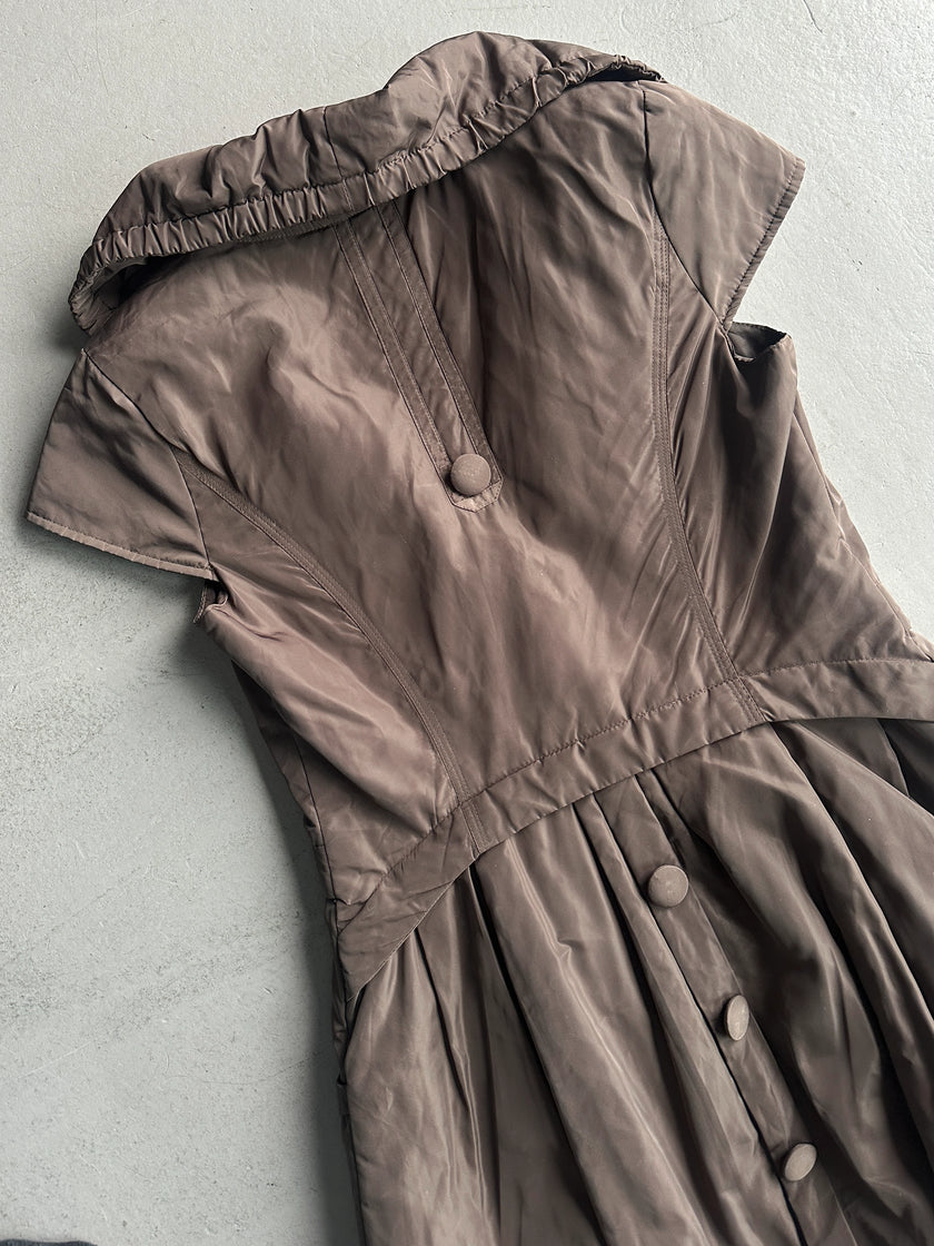 DRIES VAN NOTEN - 2000s BUBBLE HEM ZIPPED GILET JACKET