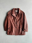 ARMANI JEANS - 1990s STRAIGHT FIT LEATHER JACKET