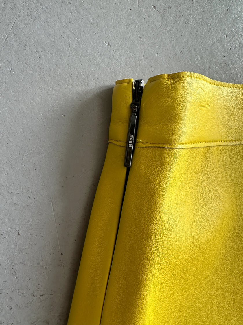 MSGM - 2000s FAUX LEATHER MINI SKIRT