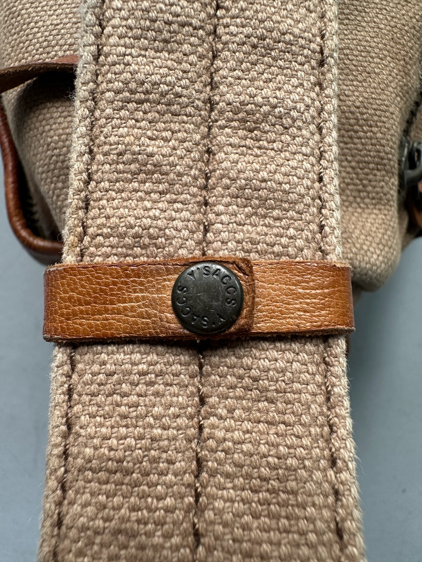 YOHJI YAMAMOTO Y'SACCS - 1990s SHOULDER BAG WITH OVERSIZED LEATHER POCKET