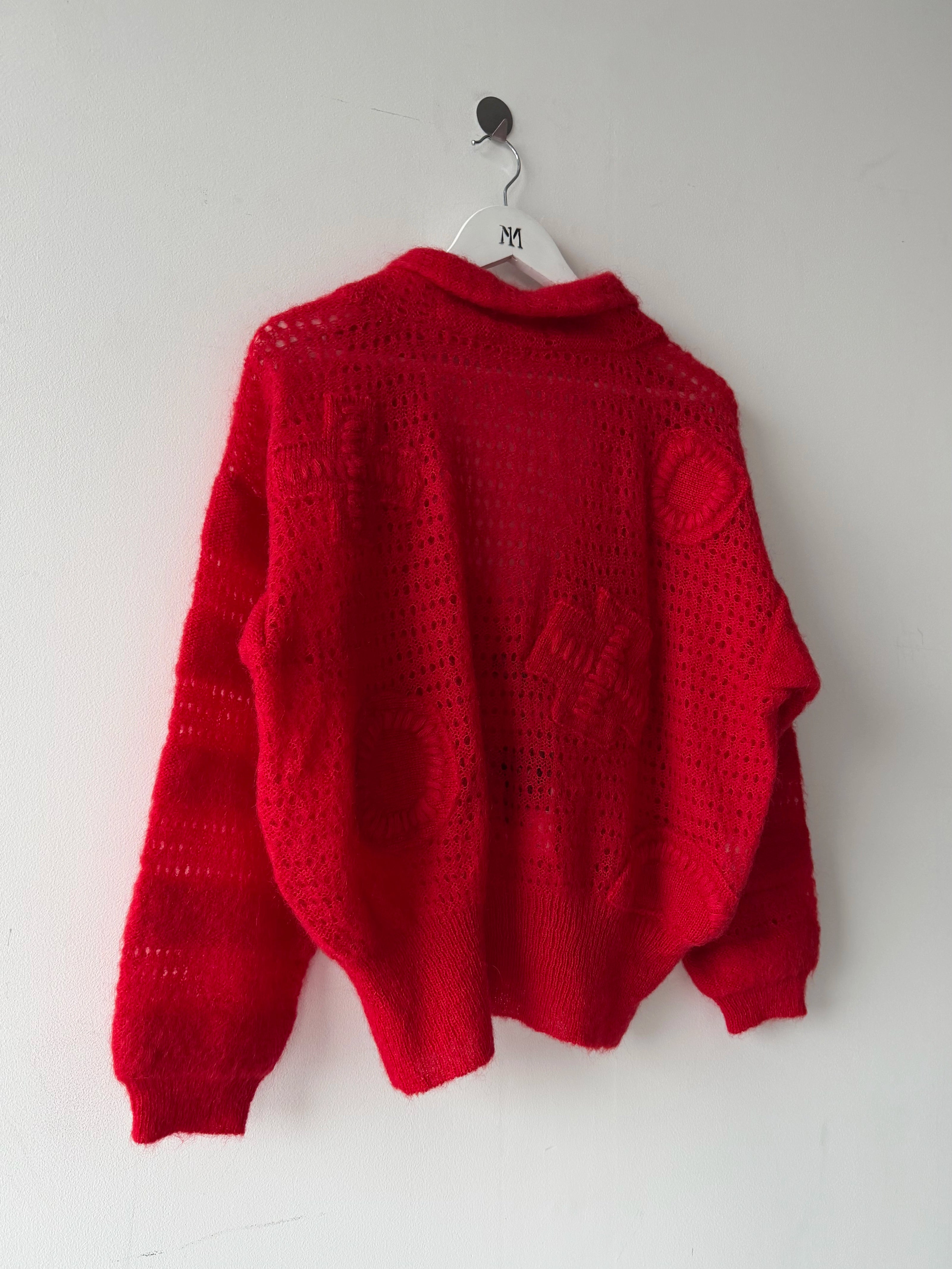 KANSAI YAMAMOTO - 1980s OPEN BACK BOXY FIT KNIT JUMPER